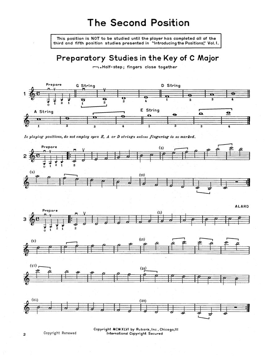 Whistler Introducing the Positions for Violin - Volume 2