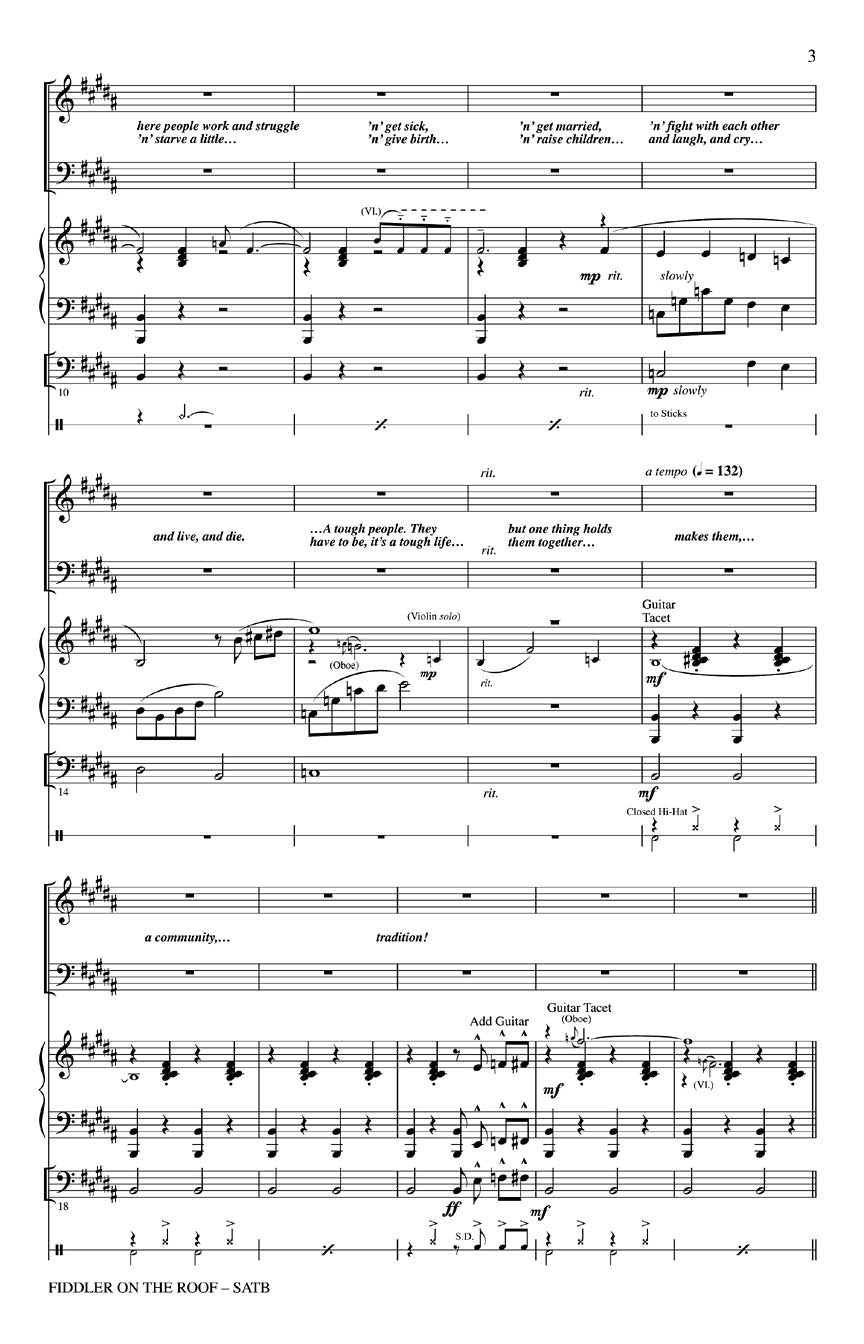 Fiddler on the Roof (Choral Medley)
