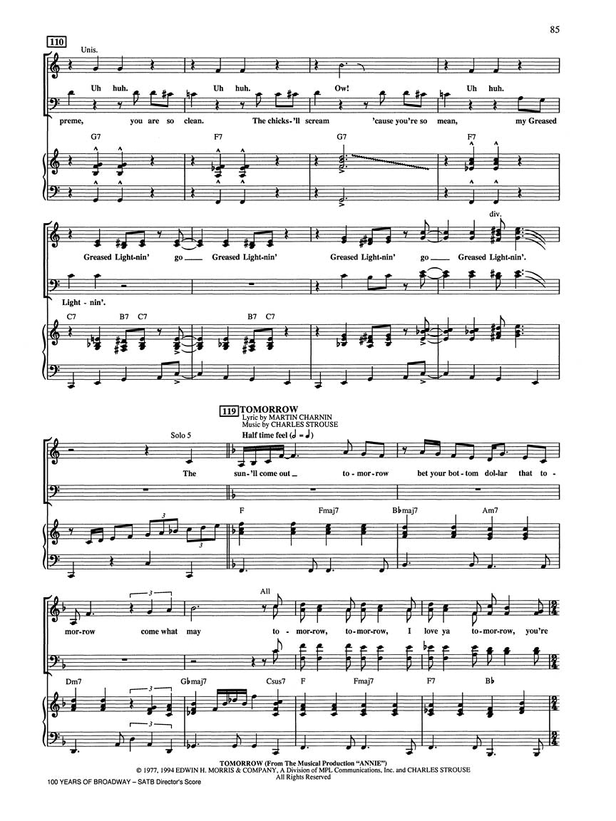 One Hundred Years of Broadway (Medley)