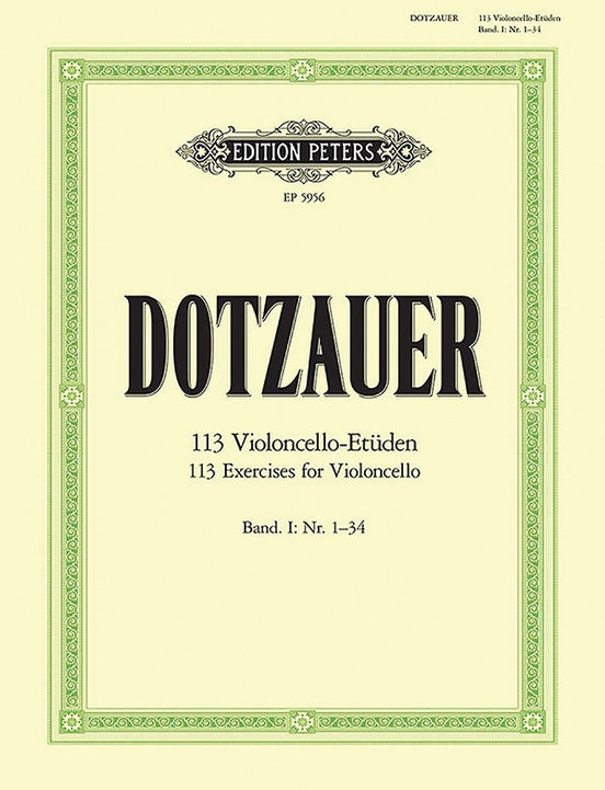 Dotzauer 113 Exercises for Violoncello, Book 1