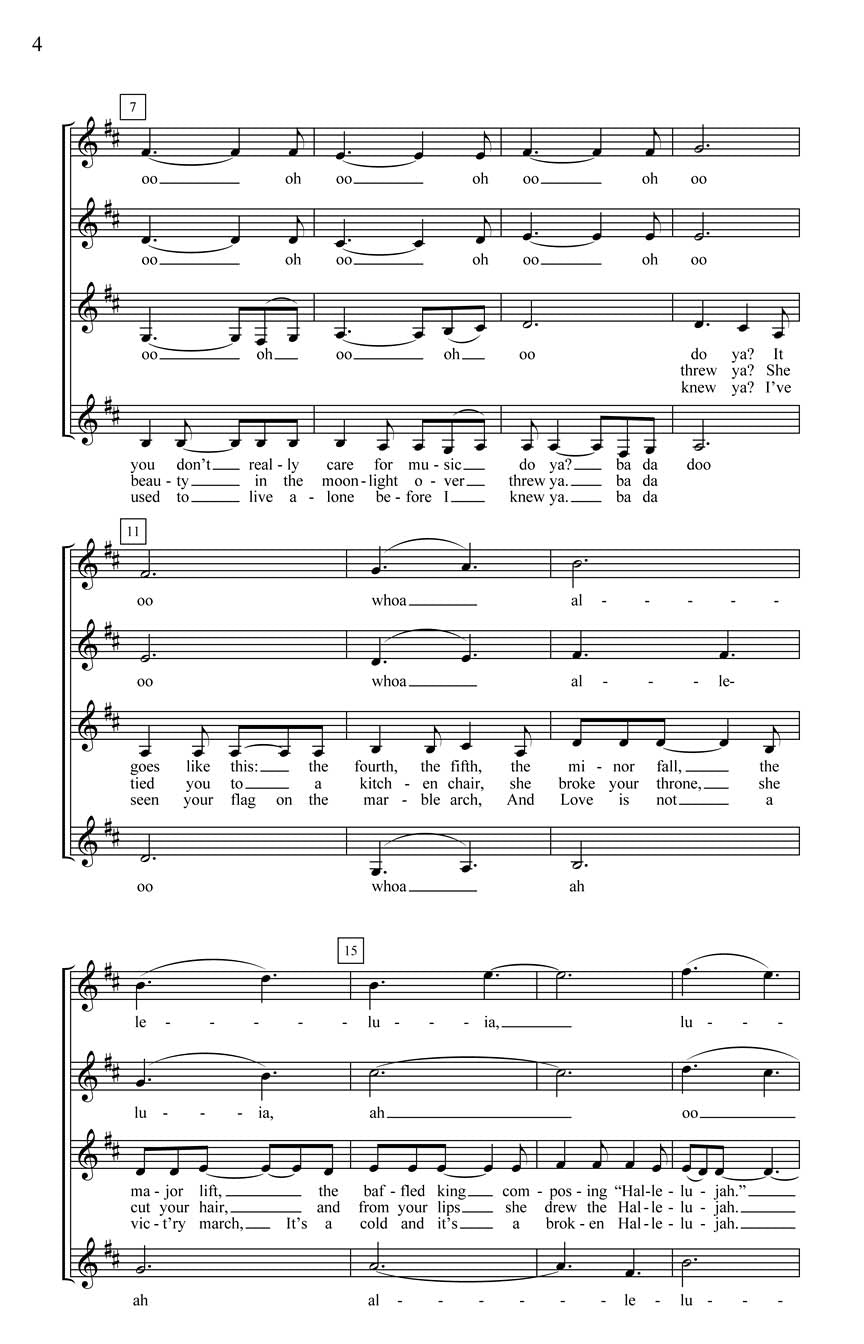 Cohen Hallelujah SSAA