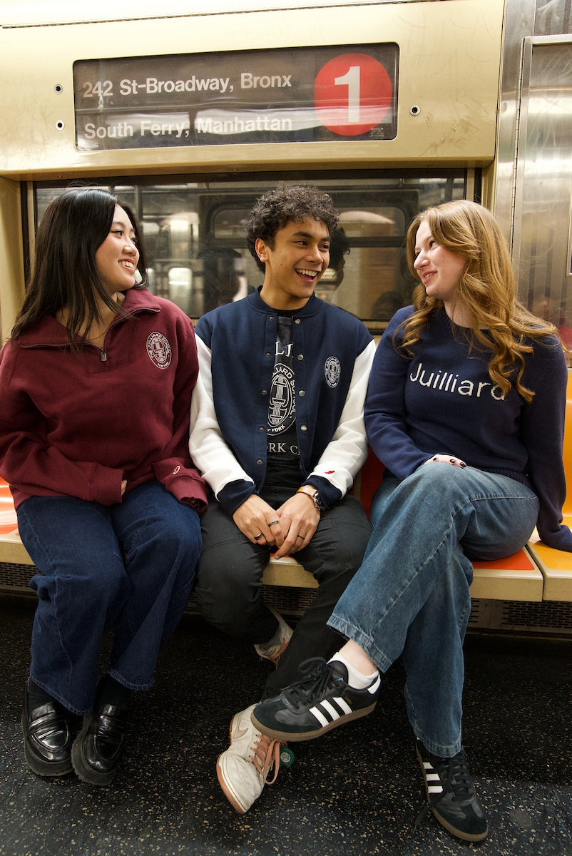 Sweater: Juilliard logo sewn through (unisex sizing)