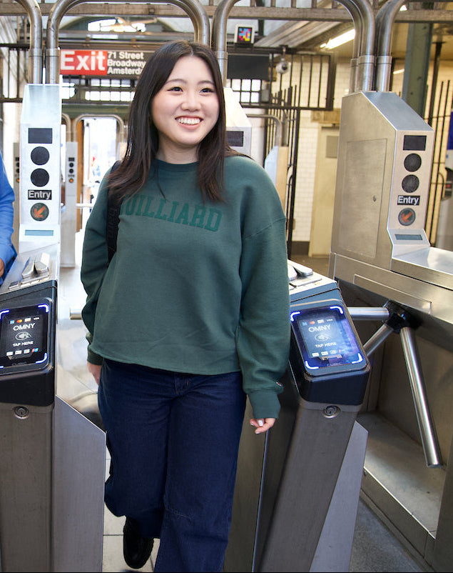 Sweatshirt: Juilliard Reverse Fleece Oversized Midi Embossed