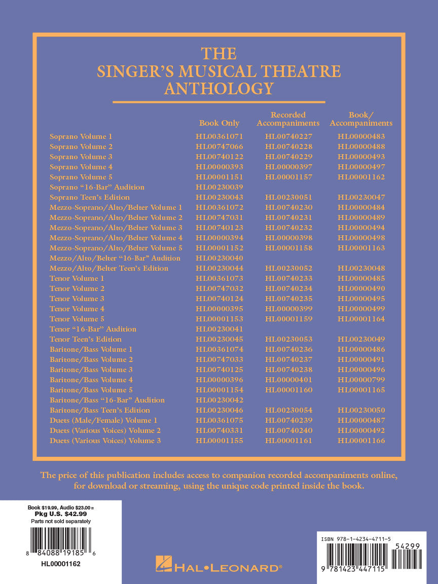 Singer's Musical Theatre Anthology Soprano Volume 5