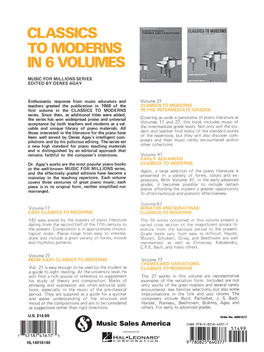 Intermediate Grades Classics to Moderns