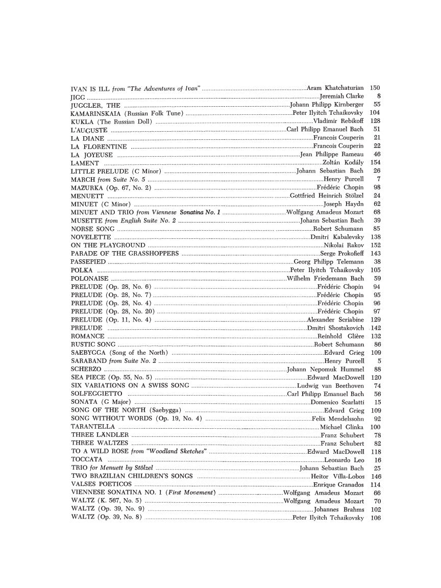 Intermediate Grades Classics to Moderns