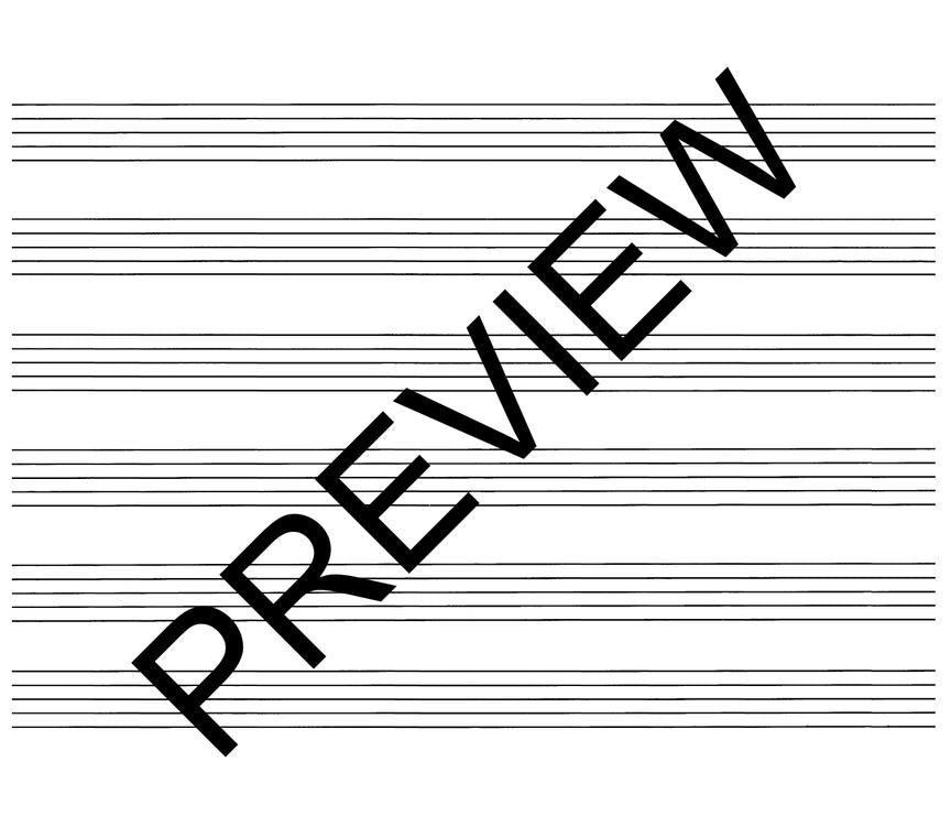 Passantino Spiral Book #76 64 Pages 6 Stave Both Sides Extra Wide  8x7