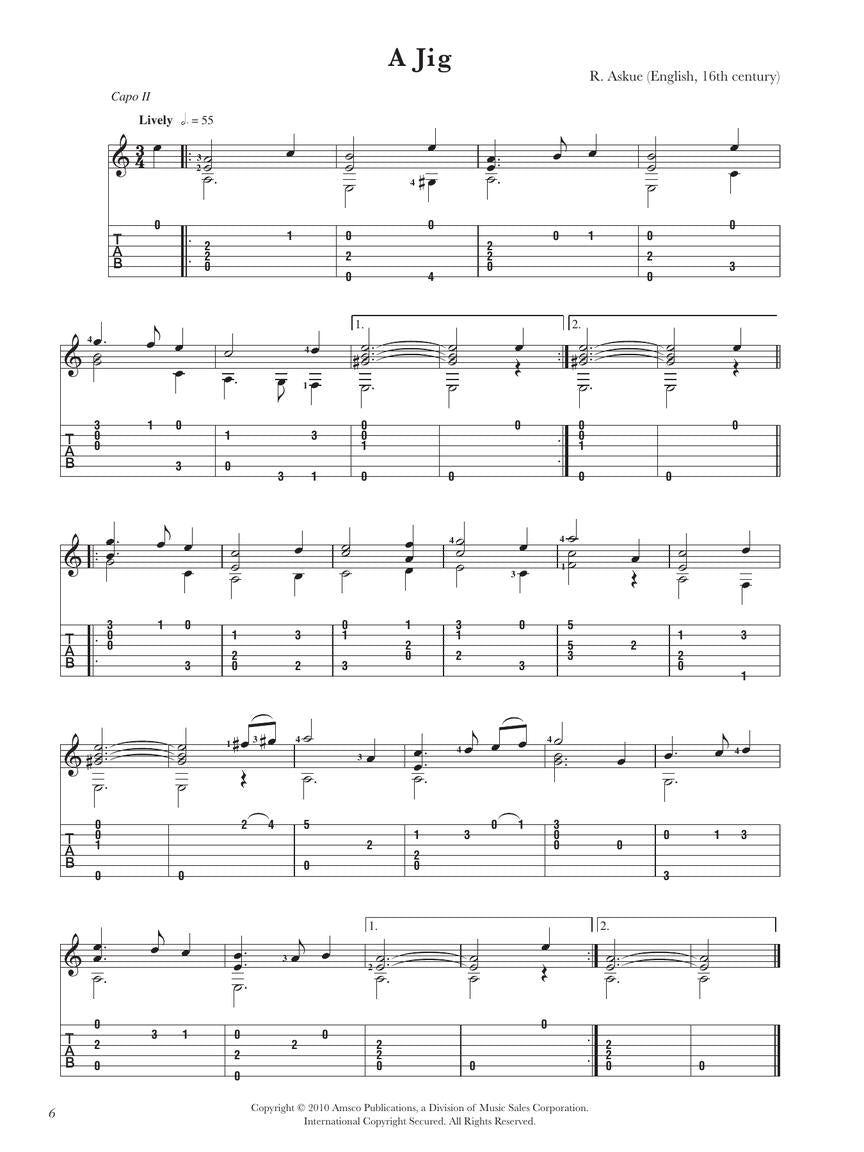 Easy Renaissance Pieces for Classical Guitar