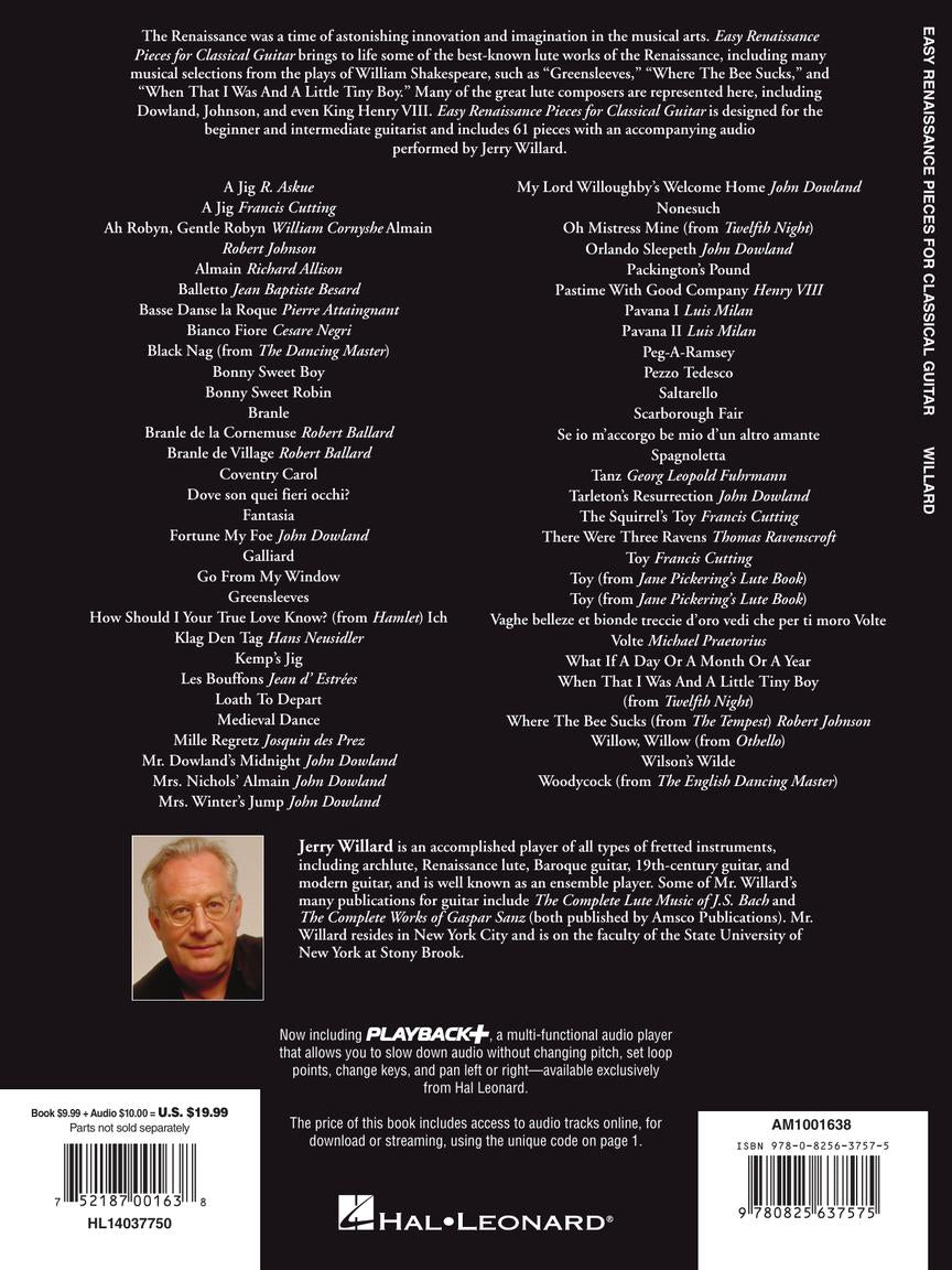 Easy Renaissance Pieces for Classical Guitar