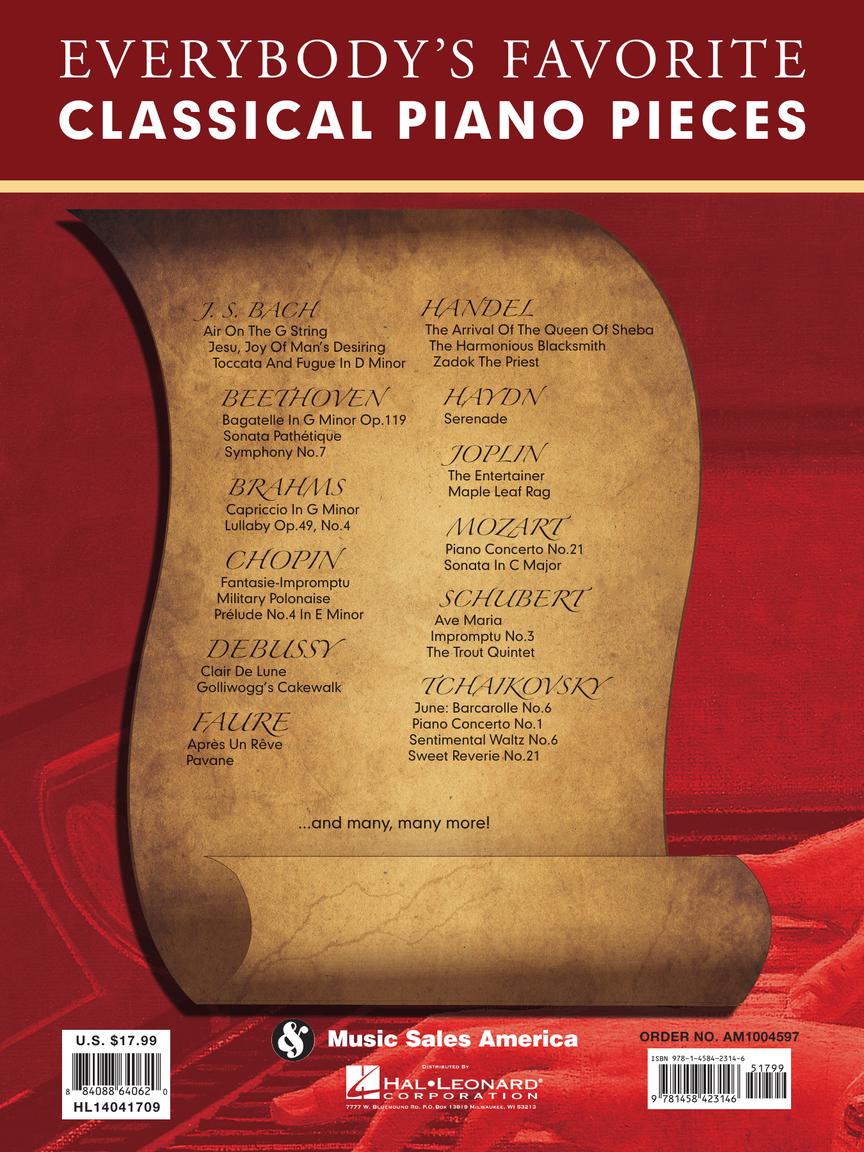 Everybody's Favorite Classical Piano Pieces