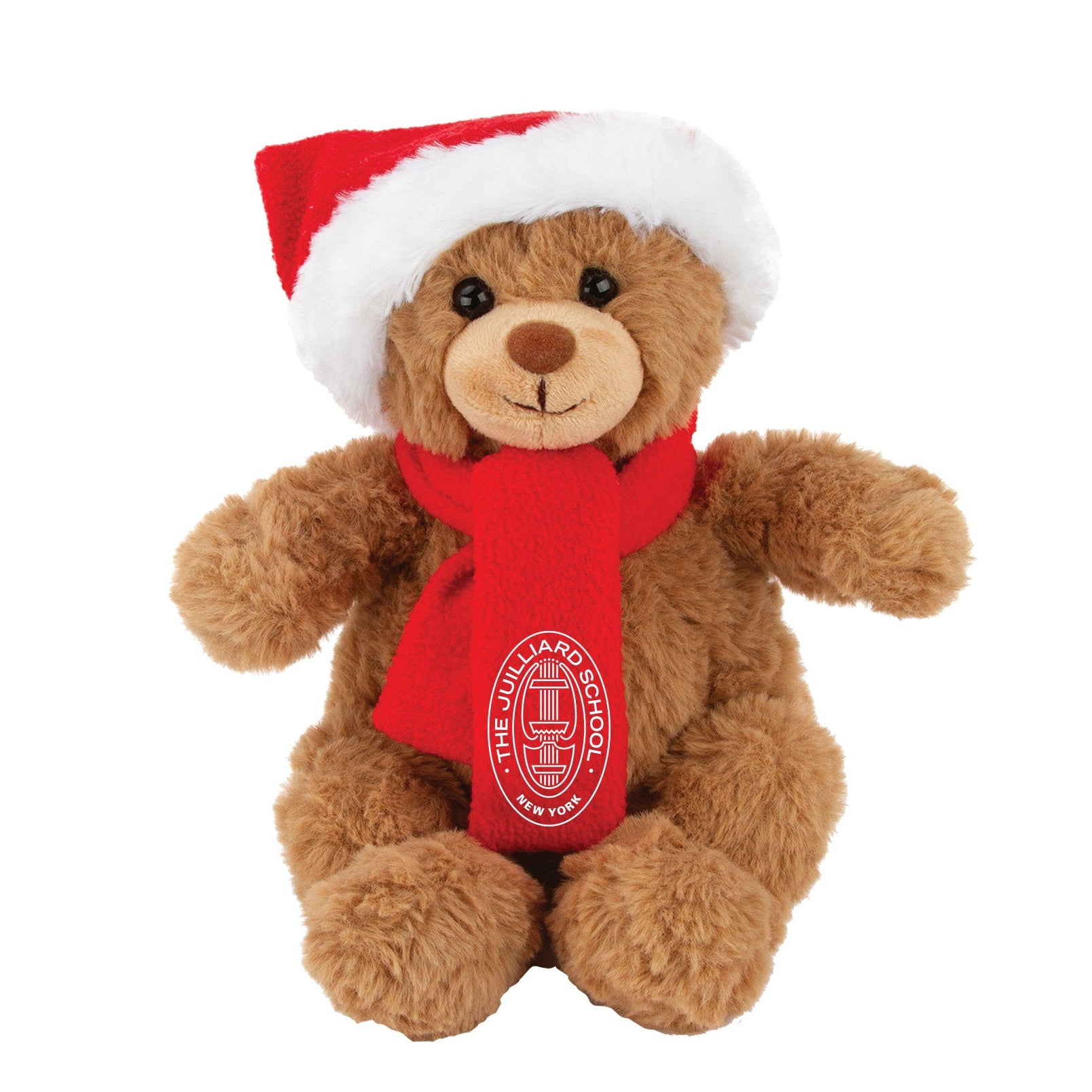 Teddy Bear: Brown Holiday Bear with Red Scarf