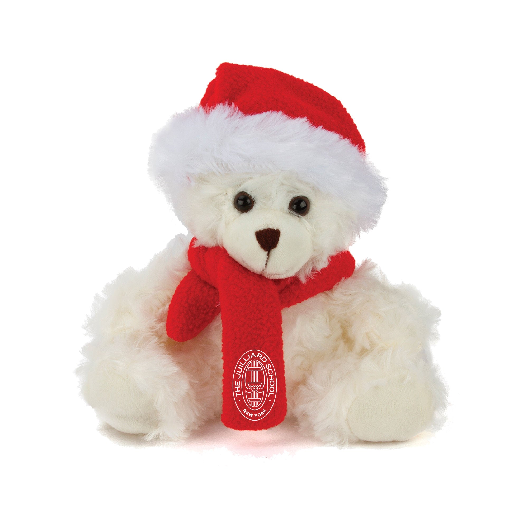 Teddy Bear: White 6" Bear with scarf