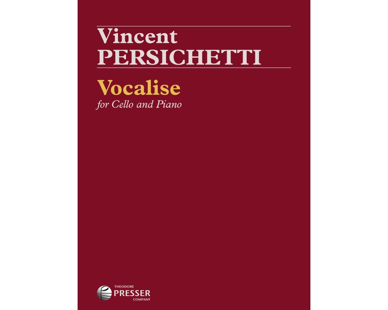 Persichetti Vocalise for Cello and Piano