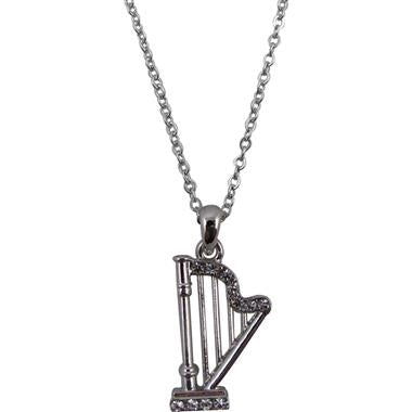 Necklace: Harp with Rhinestones