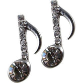 Earrings: Music Note Crystal