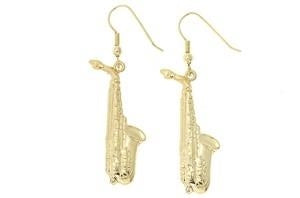 Earrings: Saxophone