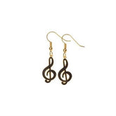 Earrings: G - Clef Black