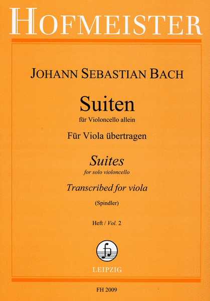 Bach Cello Suites Transcribed for Viola Volume 2