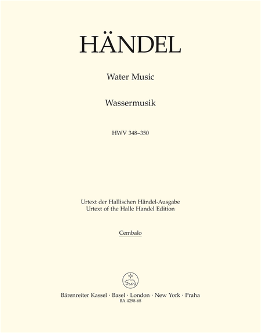 Handel: Water Music HWV 348-350 Harpsichord Part