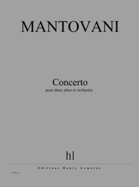 Mantovani Concerto deux altos