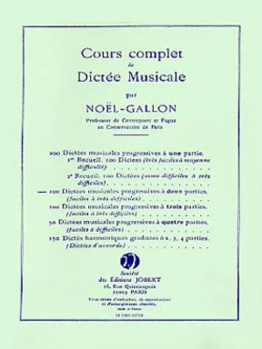 Gallon 100 2 Part Dictations