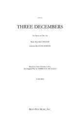 Heggie Three Decembers Opera in Three Acts Full Score