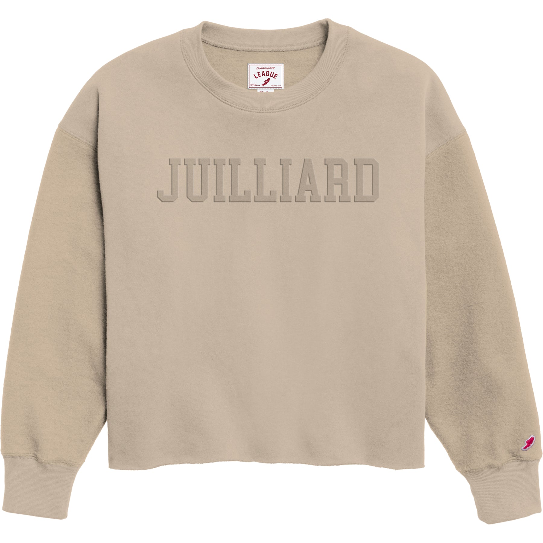 Sweatshirt: Juilliard Reverse Fleece Oversized Midi Embossed CLEARANCE / FINAL SALE