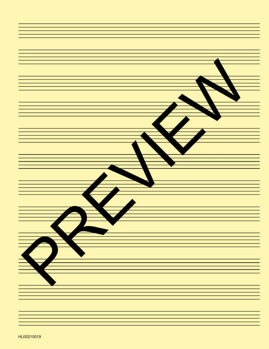 Manuscript Paper Wire-Bound: Hal Leonard, Deluxe Super Premium (Gold Cover) 96pgs, 12 stave (8.5" x 11")