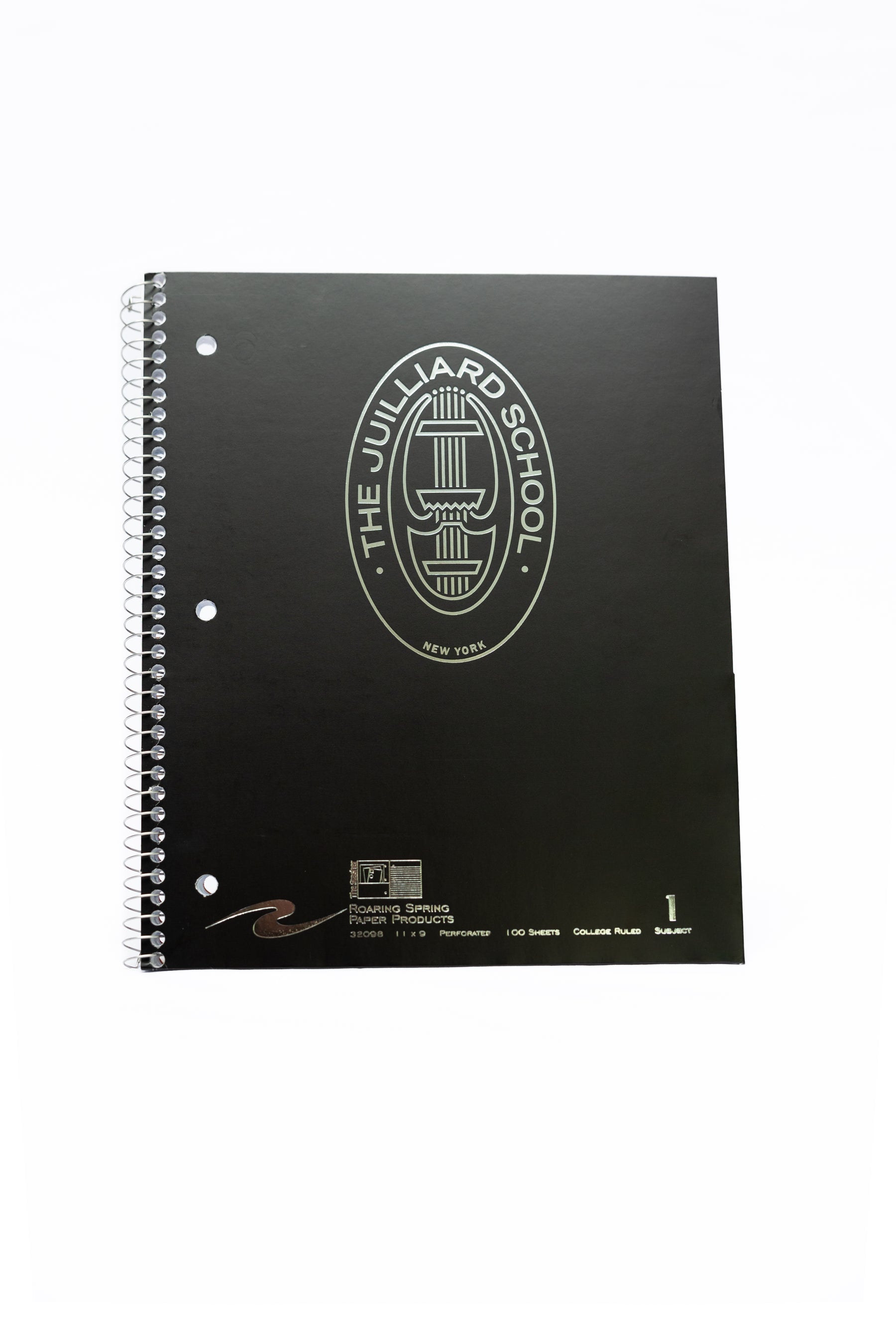 Notebook: Juilliard 1 Subject College Ruled Notebook with pockets