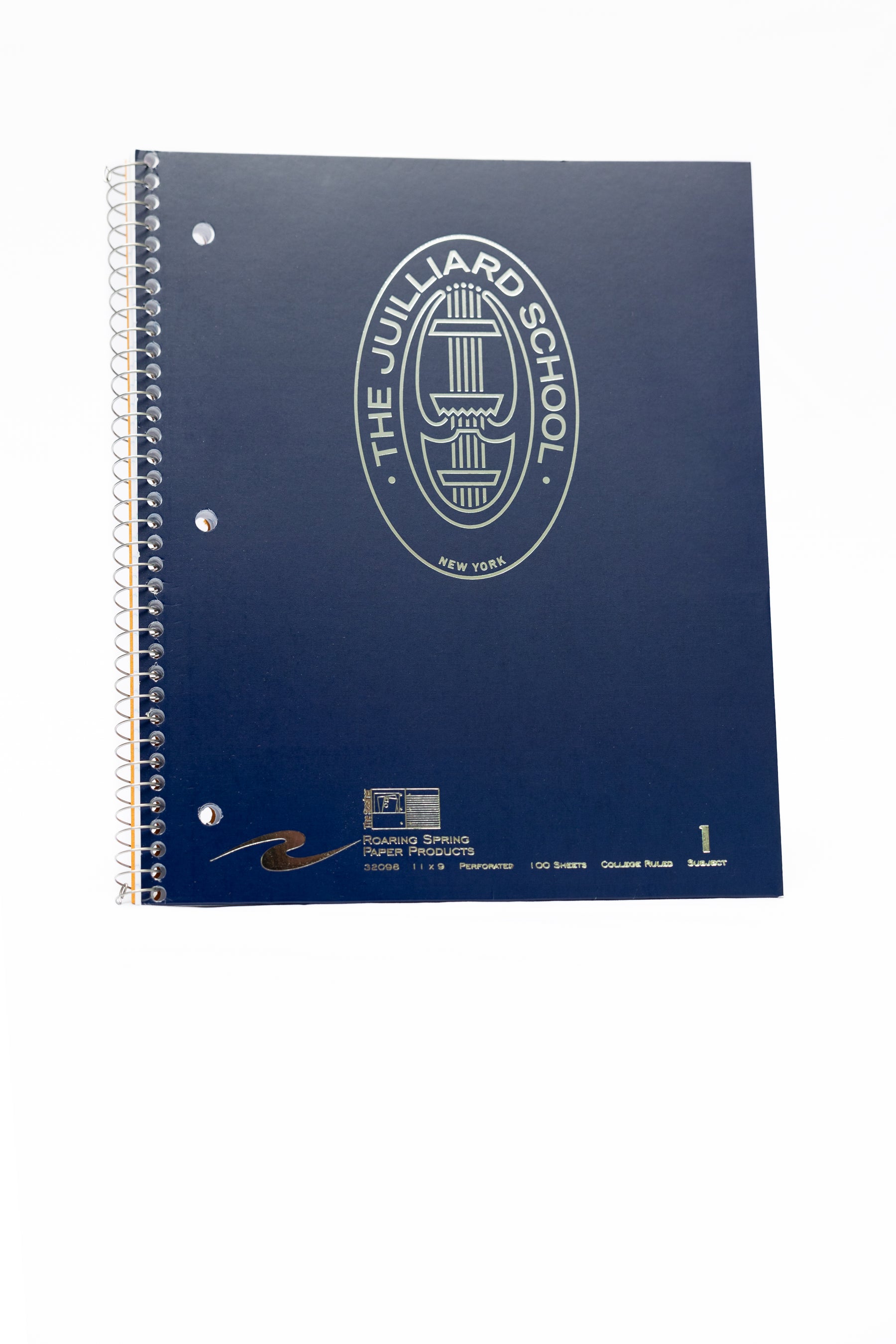 Notebook: Juilliard 1 Subject College Ruled Notebook with pockets