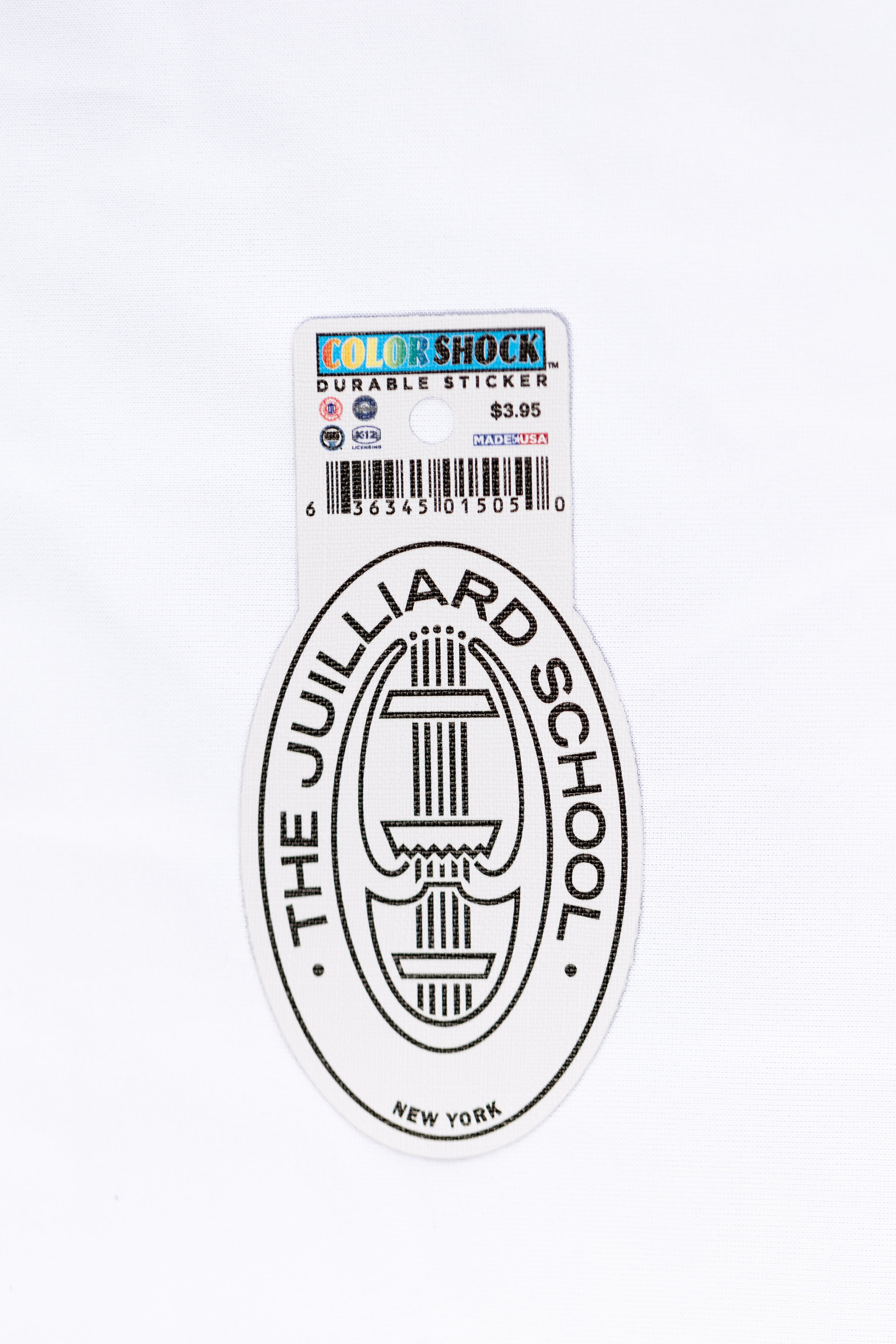Decal: Juilliard Durable Seal Sticker (white background)