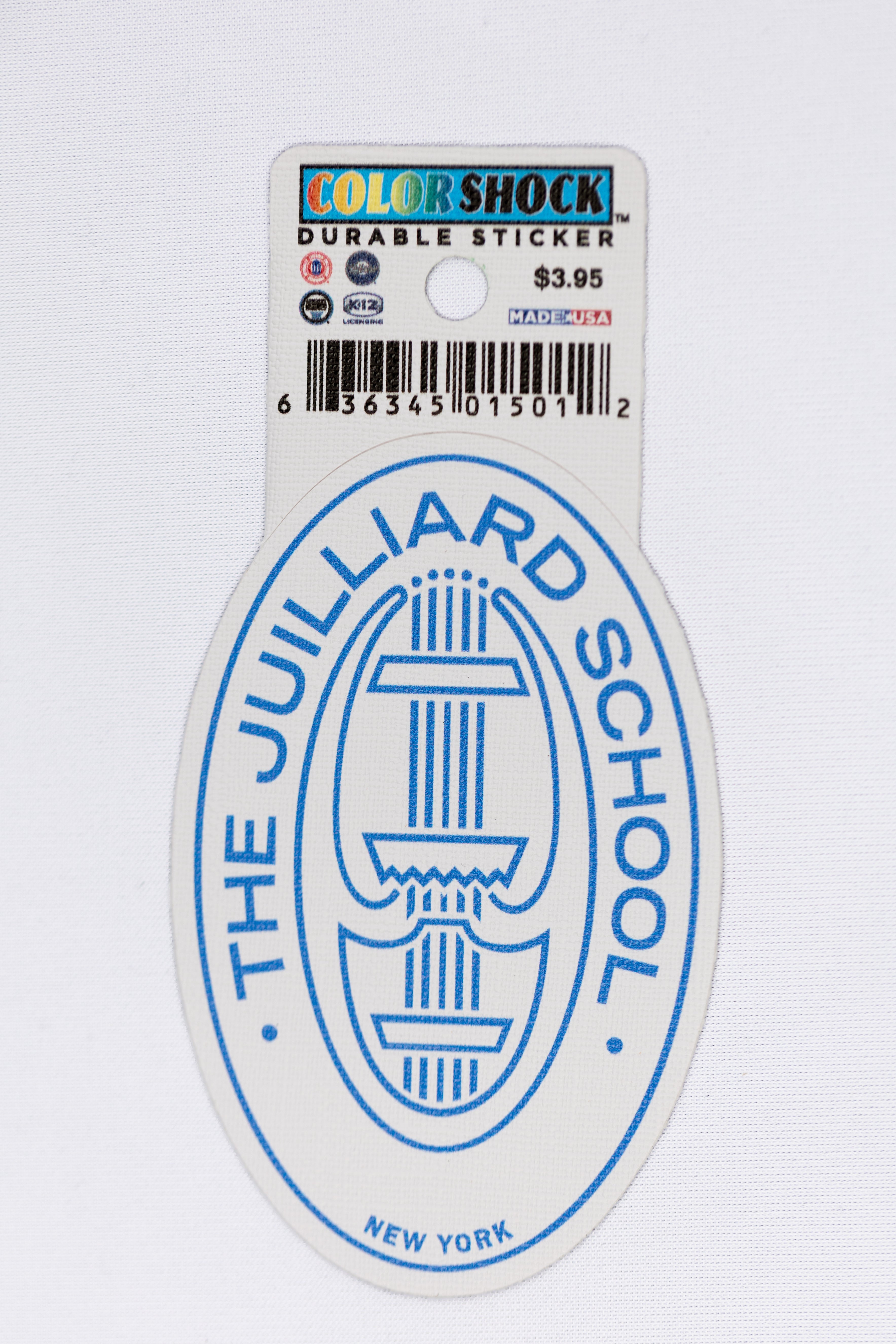 Decal: Juilliard Durable Seal Sticker (white background)