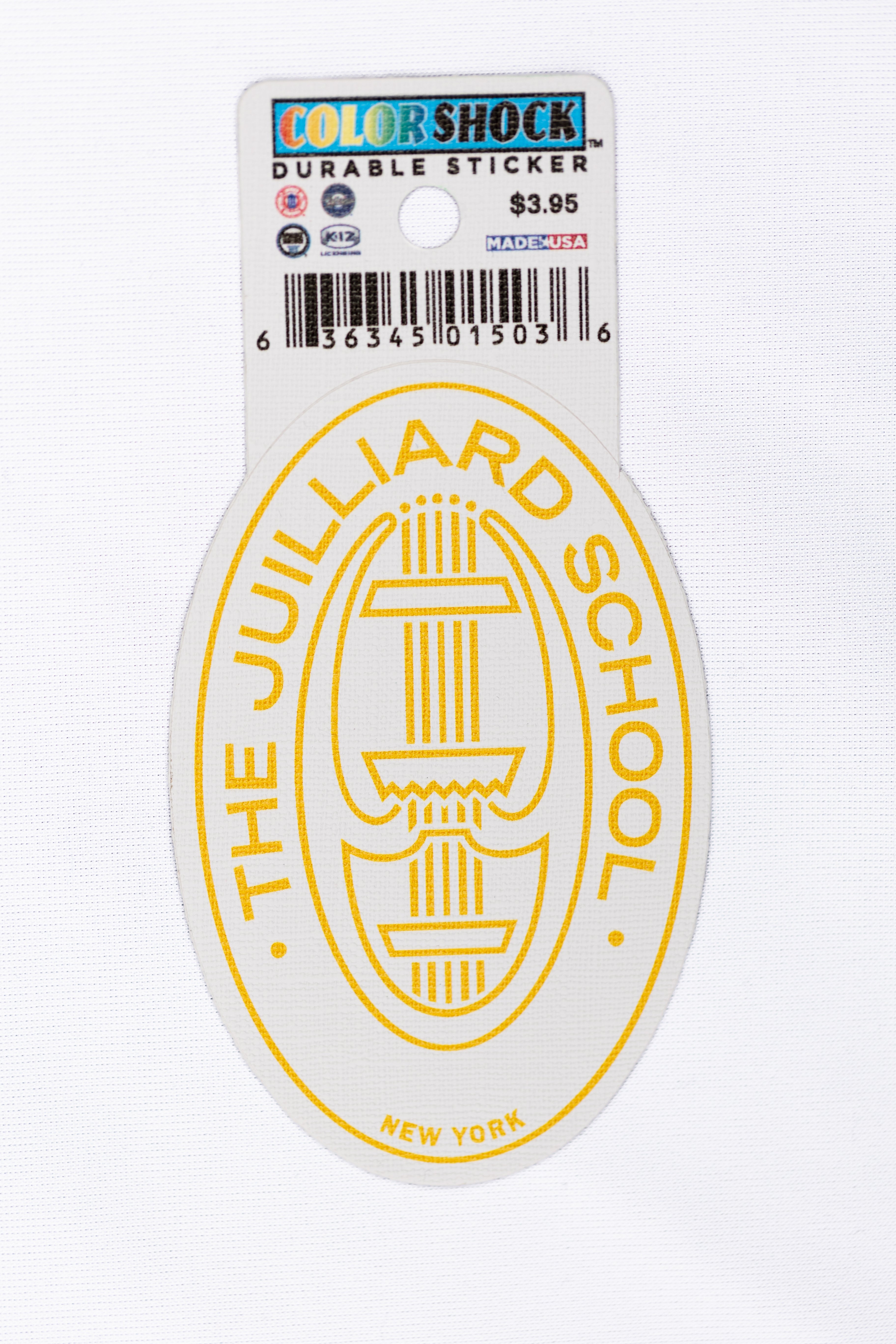 Decal: Juilliard Durable Seal Sticker (white background)
