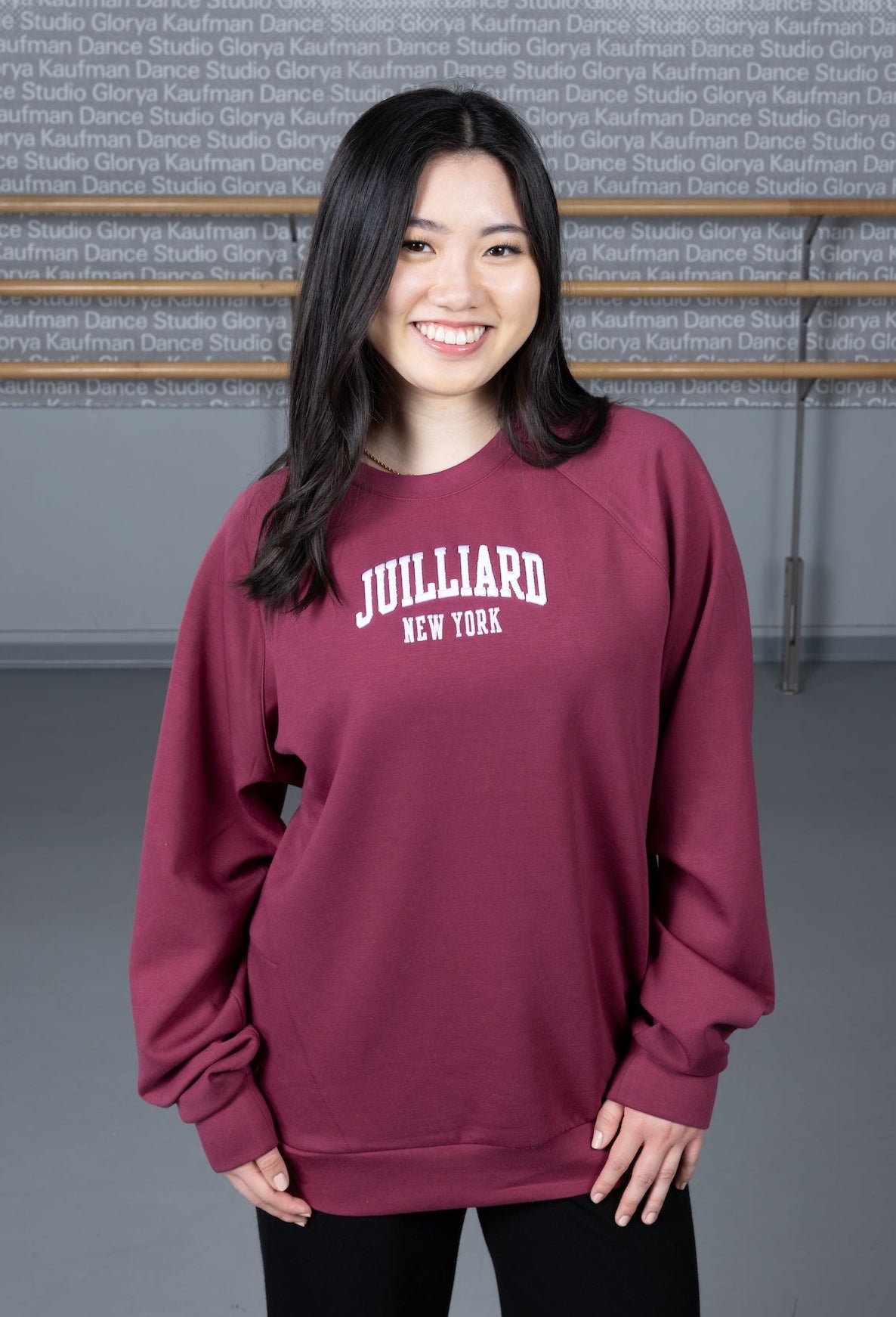 Clearance: Crew Pullover: Juilliard Scuba Knit with 3D embroidery