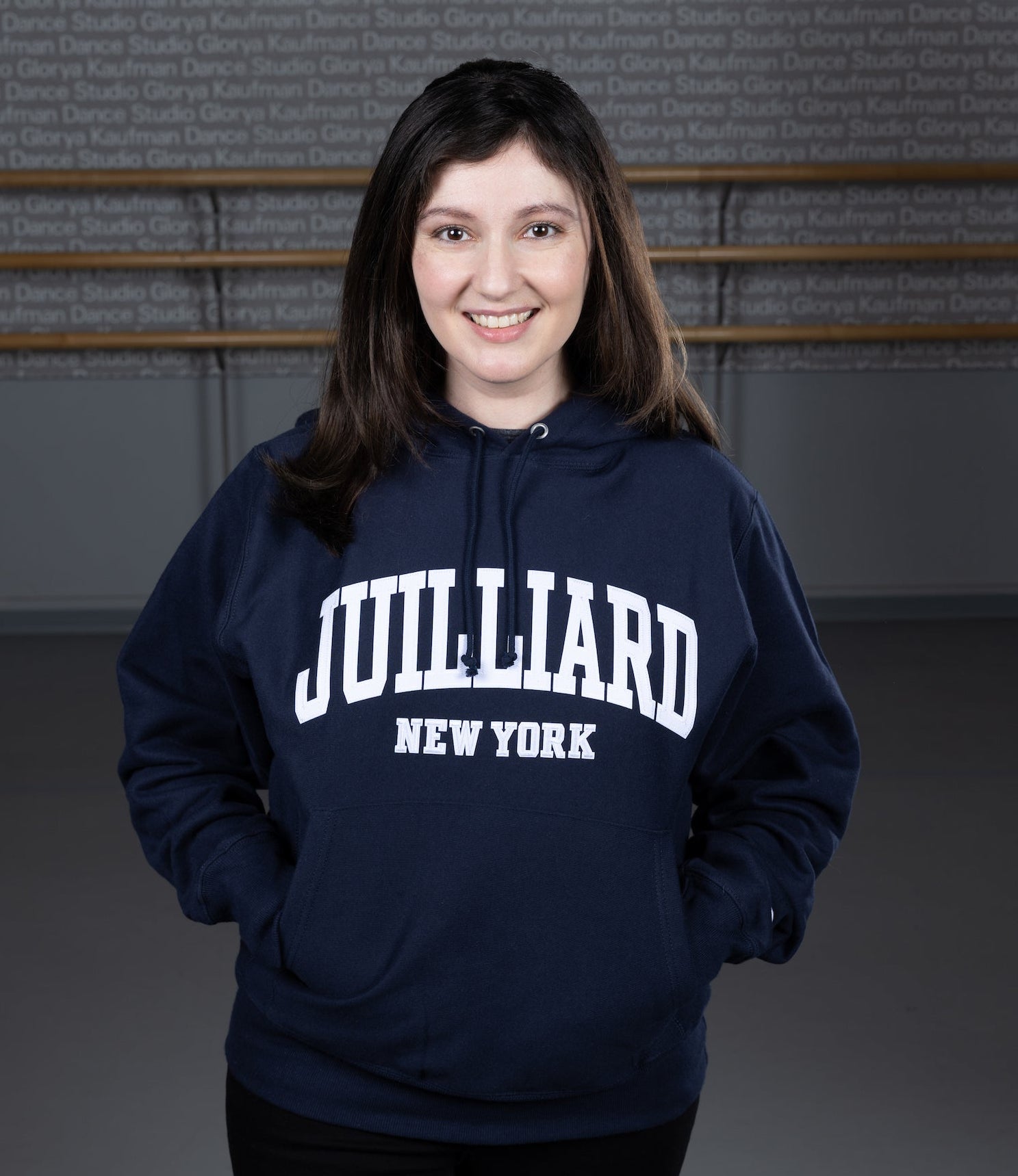 Sweatshirt: 1991 Embroidered Hooded Juilliard NEW YORK logo (L2* & Champion**)