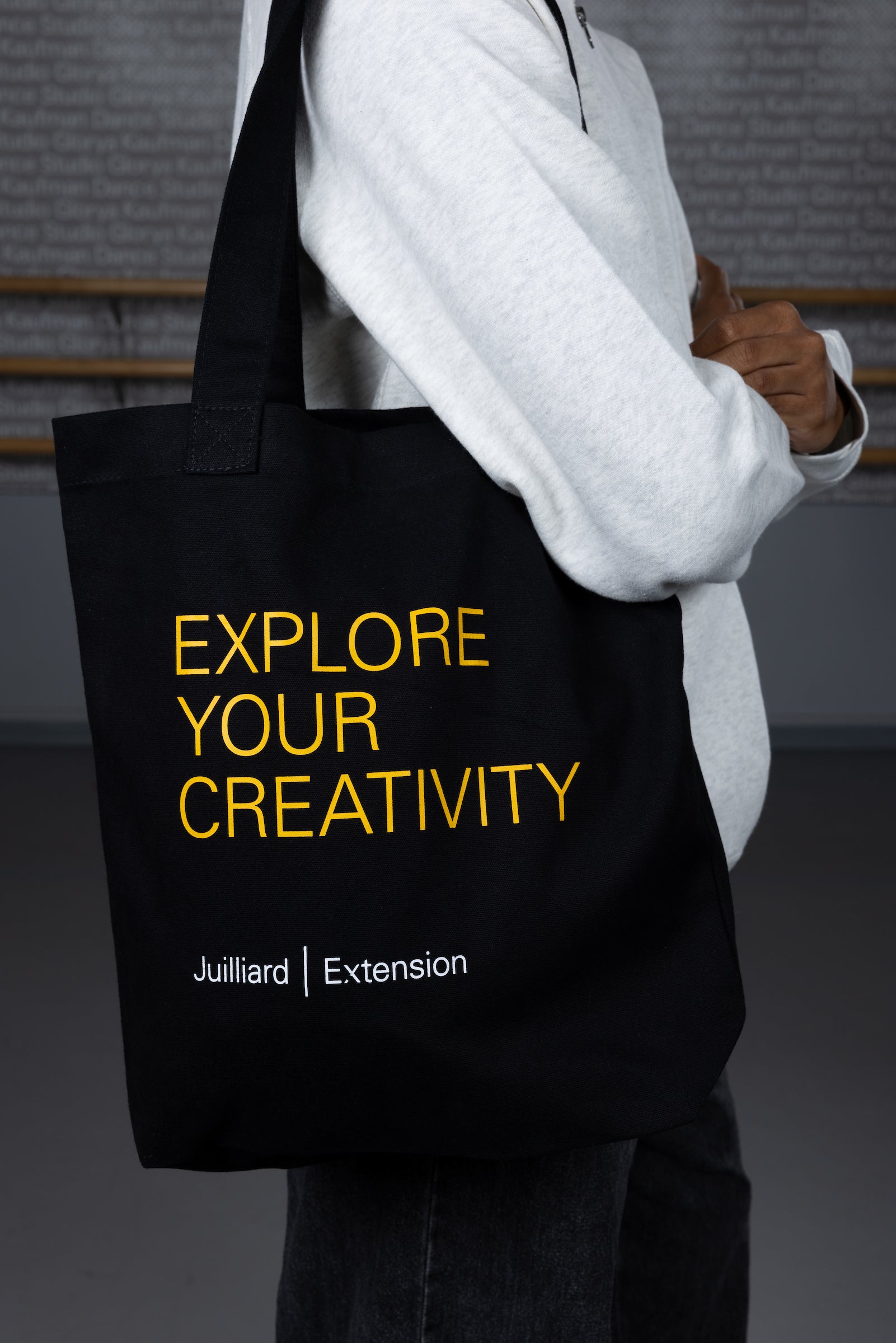 Tote Bag: Juilliard Extension Black Cotton Everyday Tote