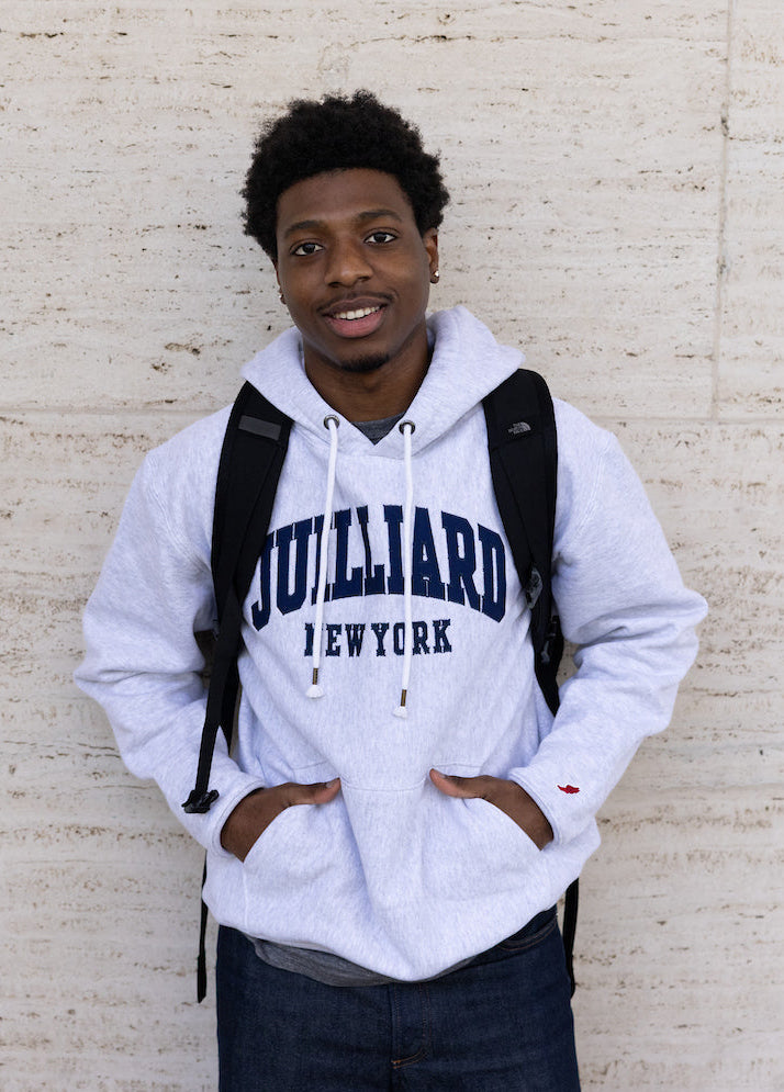 Sweatshirt: Juilliard with Twill Applique and Embroidery (by L2* & Champion**)
