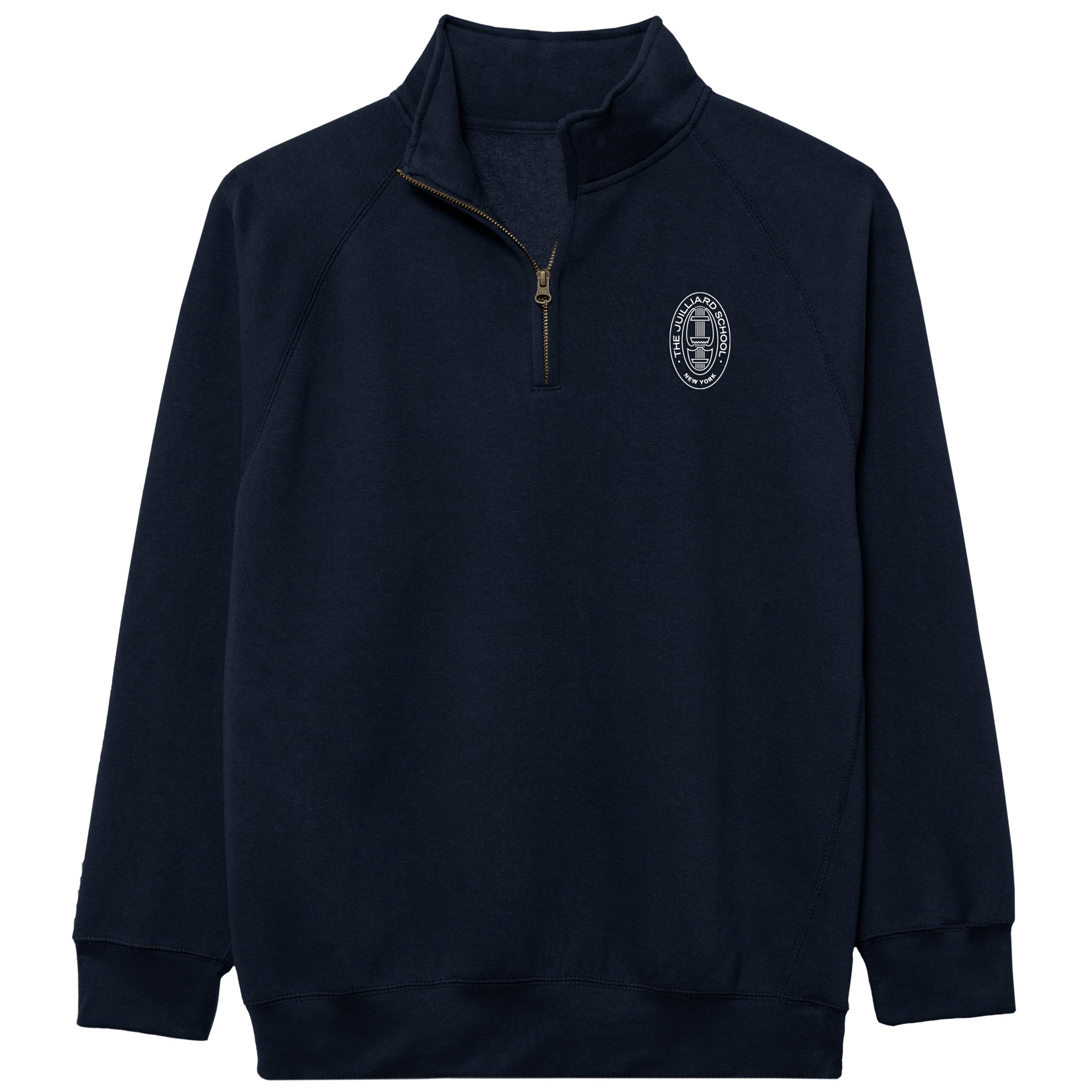 Sweatshirt: Benchmark/Essential Quarter Zip with Embroidered Seal