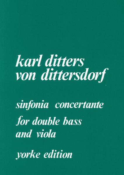 Dittersdorf Sinfonia Concertante for Viola & Bass