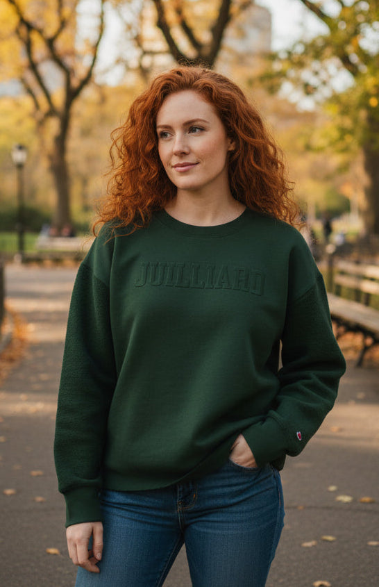 Sweatshirt: Juilliard Reverse Fleece Oversized Midi Embossed
