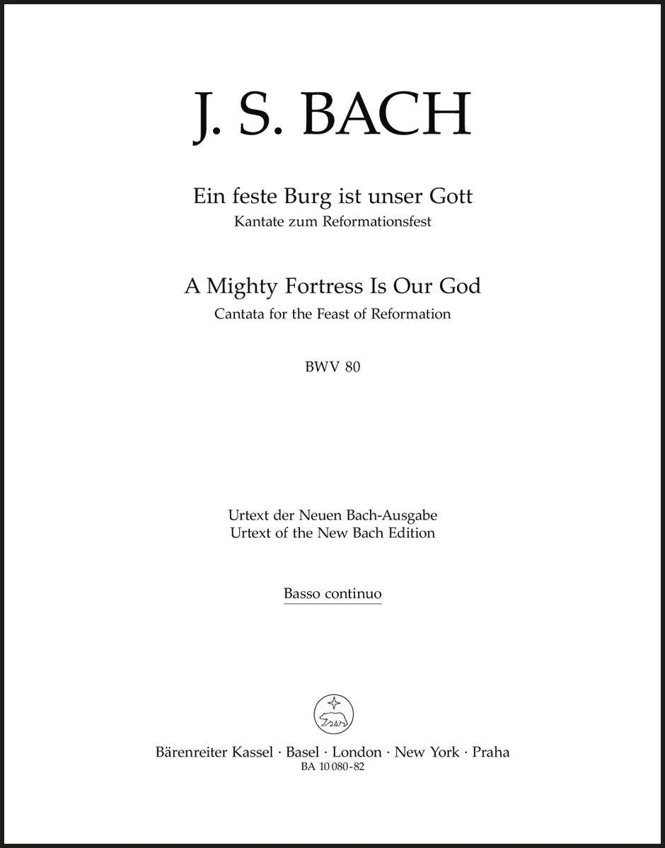 Bach: Ein feste Burg ist unser Gott, BWV 80 (Cello/continuo part)
