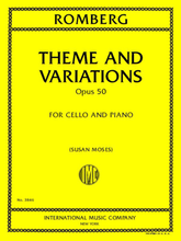 Romberg Theme and Variations, Opus 50 Cello and Piano