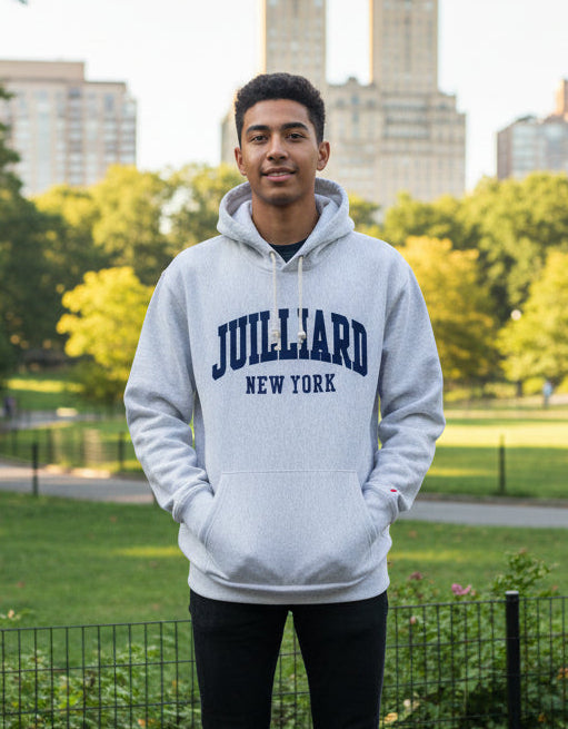 Sweatshirt: Juilliard with Twill Applique and Embroidery (by L2* & Champion**)