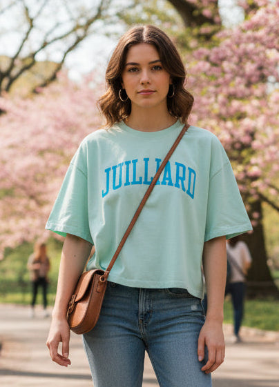 T-Shirt: Crop Midi (Ringspun, washed cotton)