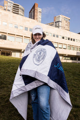 Blanket: Quilted Juilliard logo and seal (80" x 62")