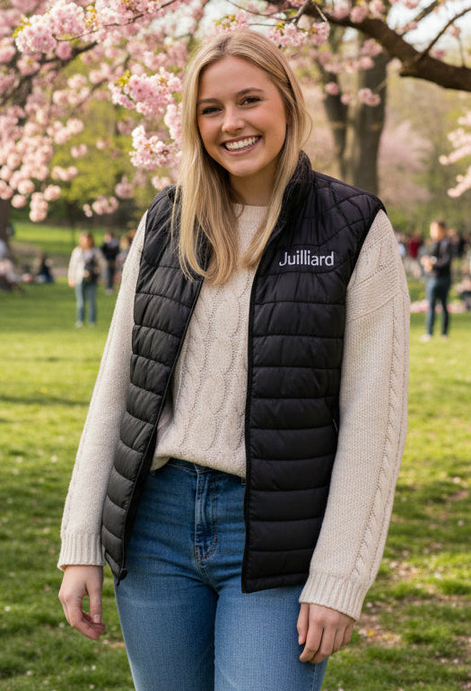 Clearance: Puffer Vest: Black Juilliard Unisex Vest