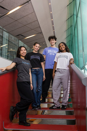 T-Shirt: Clothesline Crop top with Juilliard Collegiate