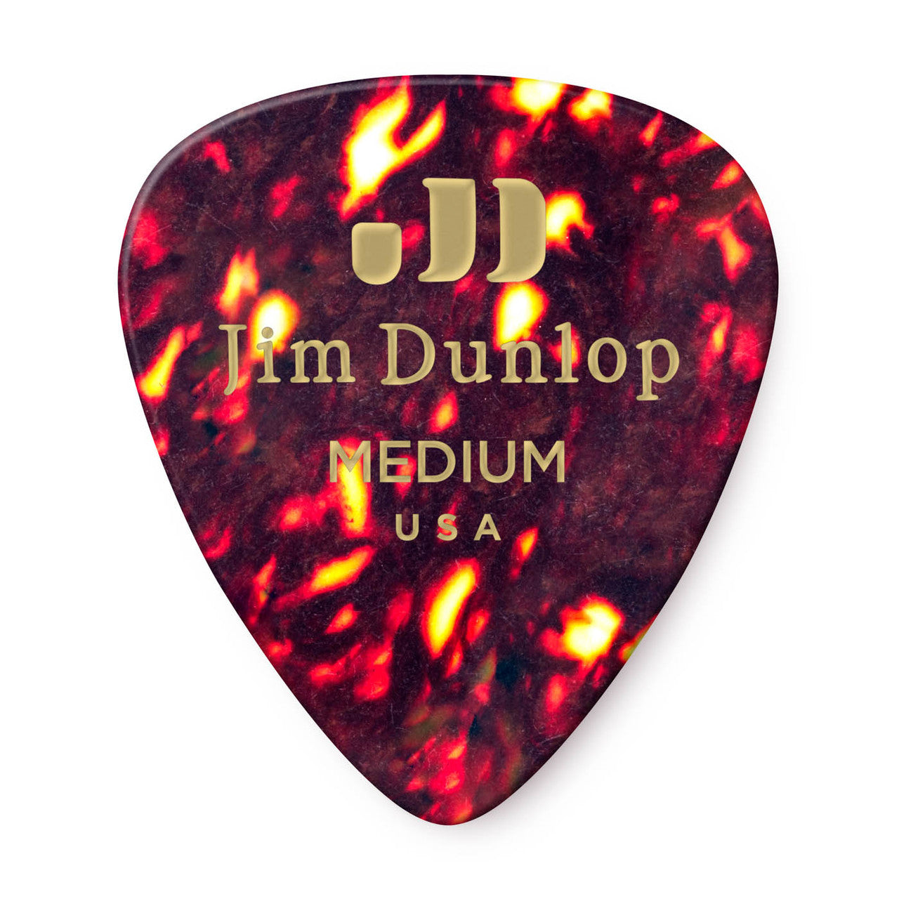 Dunlop Celluloid Guitar Pick, Medium Gauge Shell