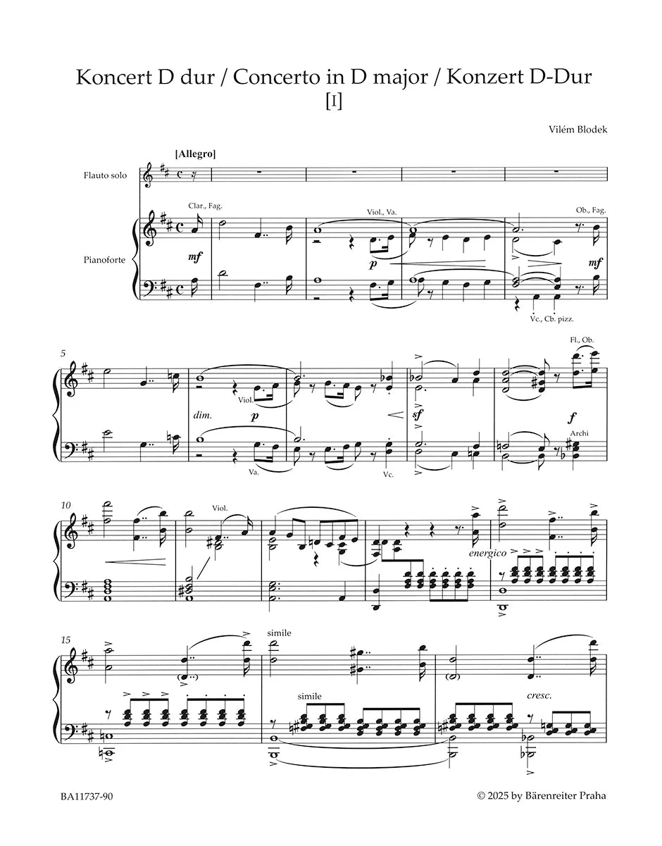 Blodek: Flute Concerto in D Major
