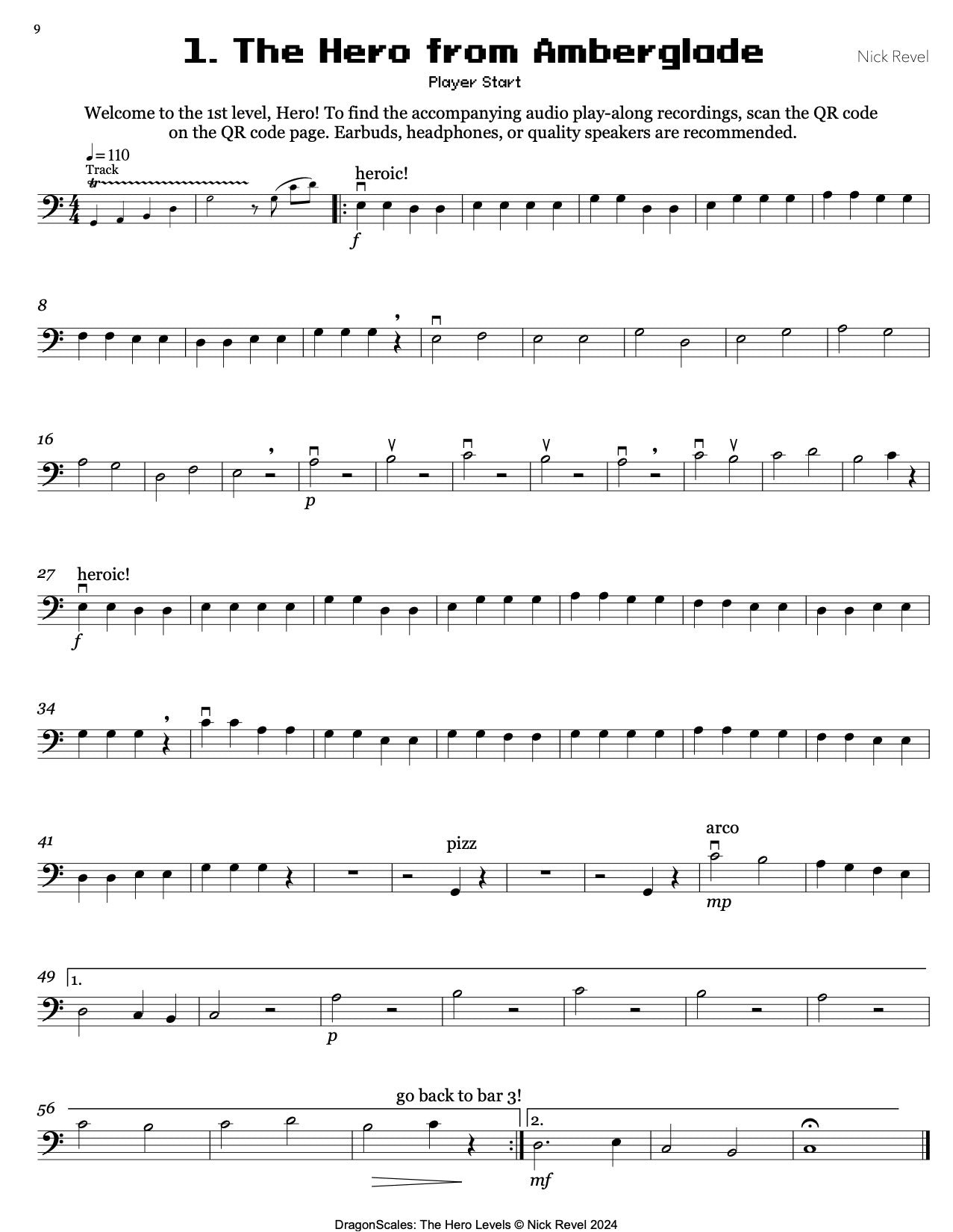 Revel: DragonScales The Hero Levels 25 Fantasy Etudes to Slay Evil, Cello Story (Level 1)